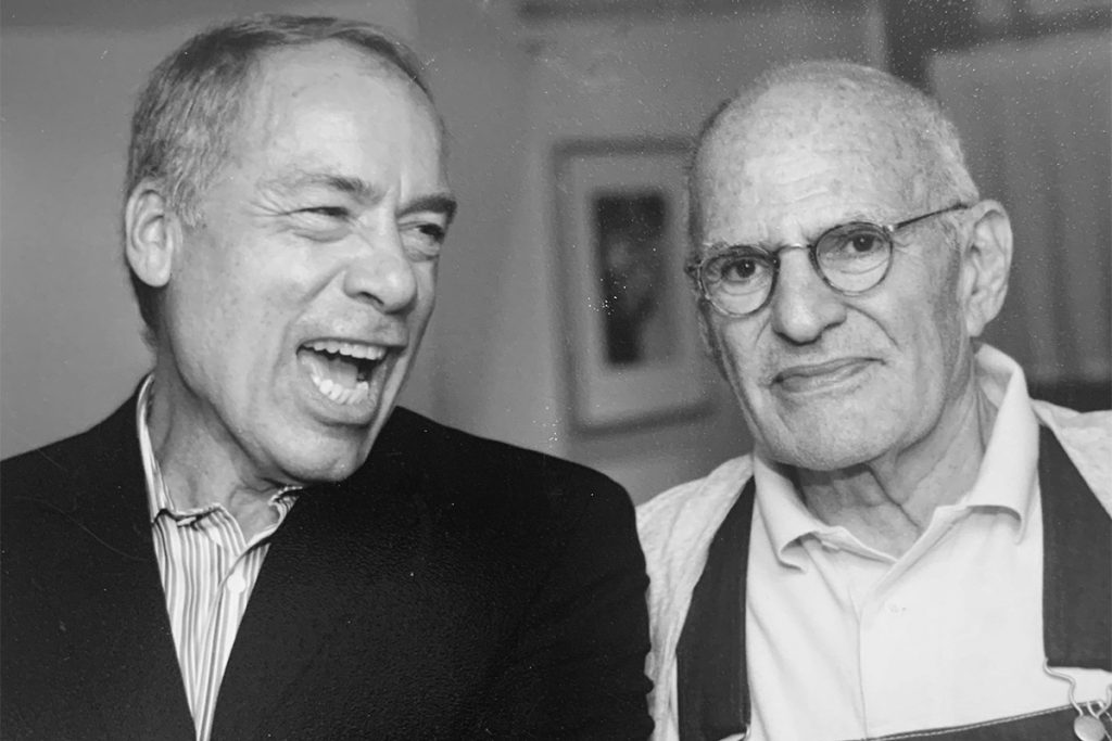 Photograph showing Louis Bradbury and Larry Kramer in mid 1990s.