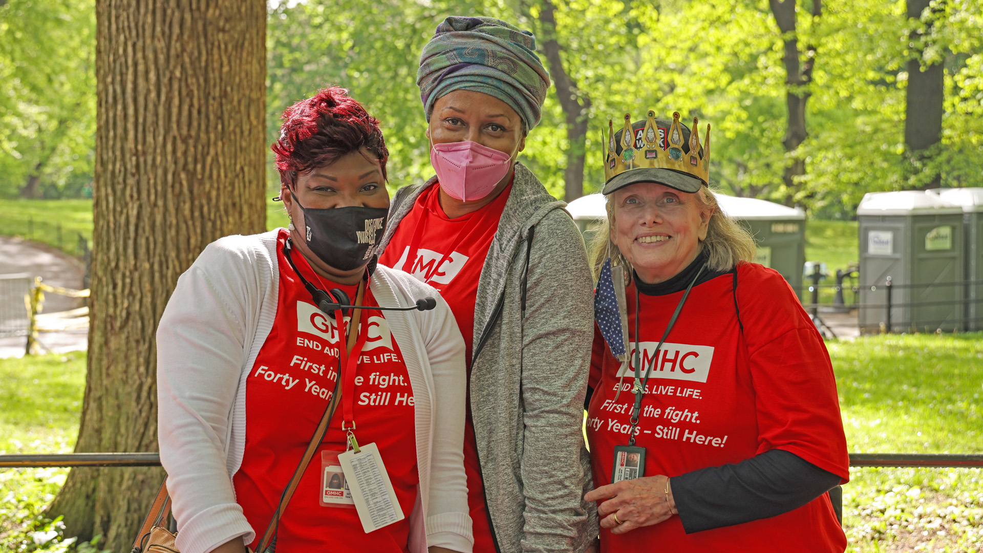 Alexandra Remmel and GMHC staff members at AIDS Walk 2022.