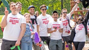 AIDS Walk New York volunteers cheering on walkers in 2023. Photo: Frank Rocco.