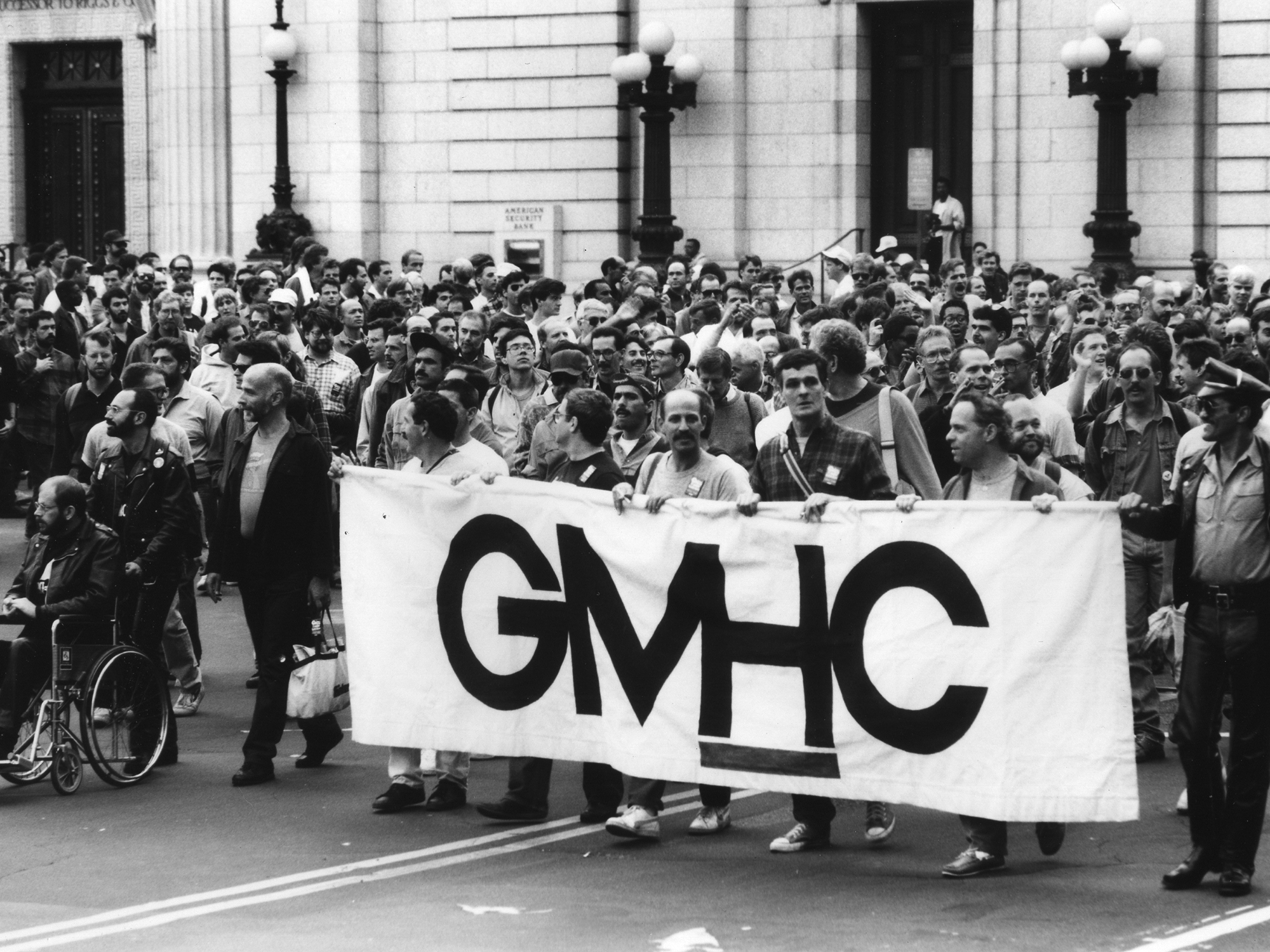 GMHC at March for Lesbian and Gay Rights in Wahsington, D.C. in Oct 1987