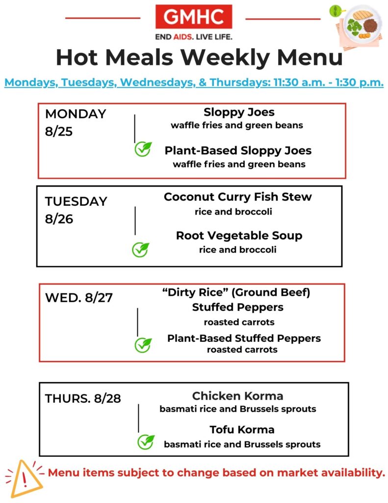Hot Meals Lunch Menu 8 25 2025 English