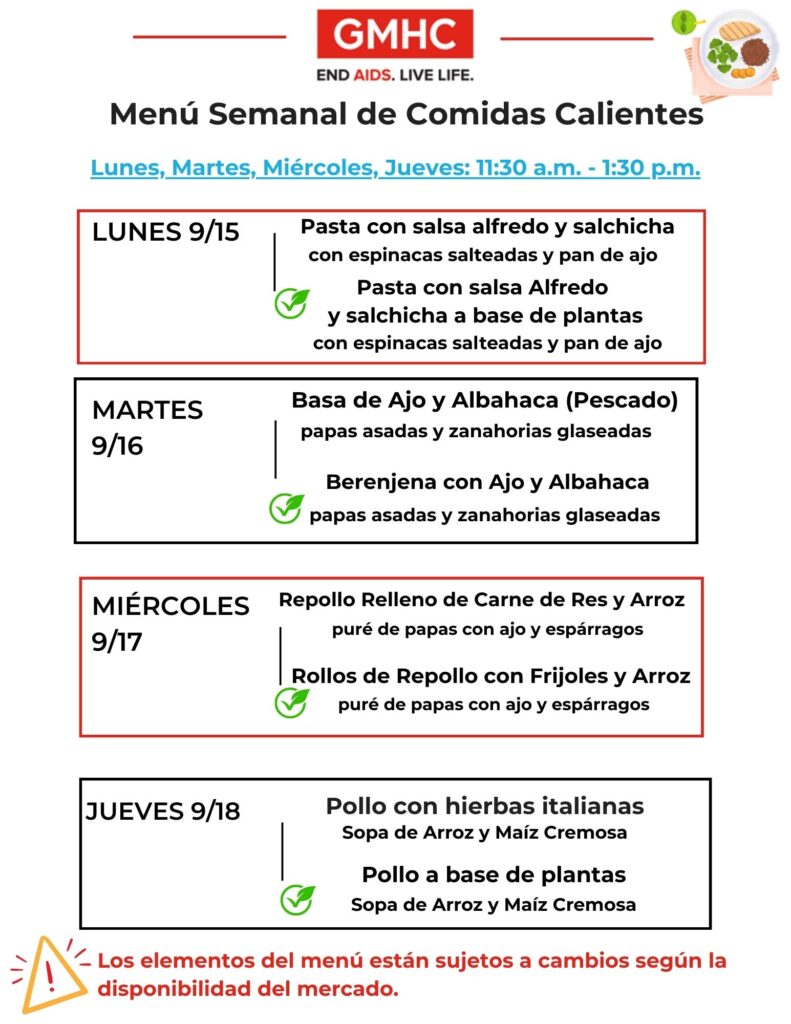Hot Meals Lunch Menu 9 15 2025 Spanish
