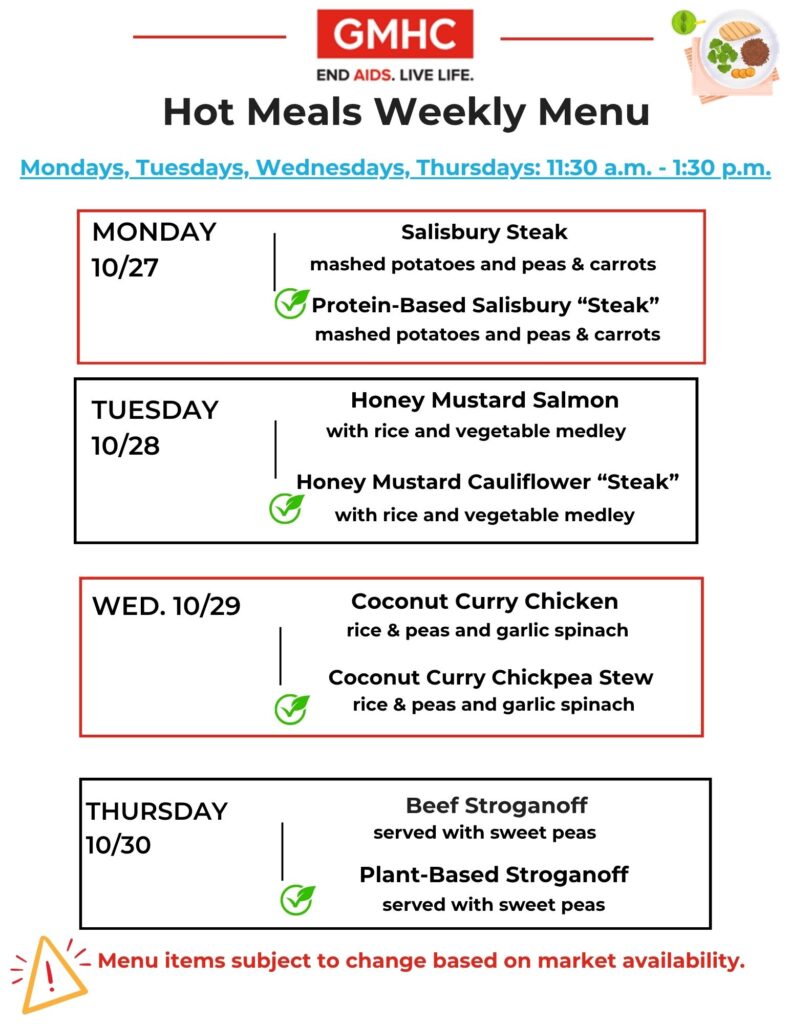 Meals & Nutrition 1 Hot Meals Lunch Menu 10 27 English
