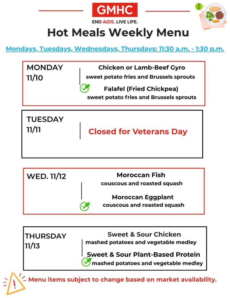 Hot Meals Lunch Menu 11 10 English