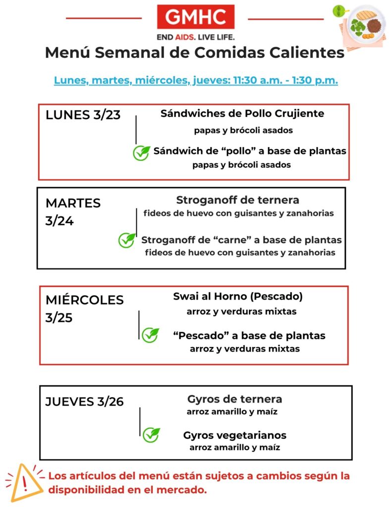 hot meals lunch menu spanish 3 30 2026