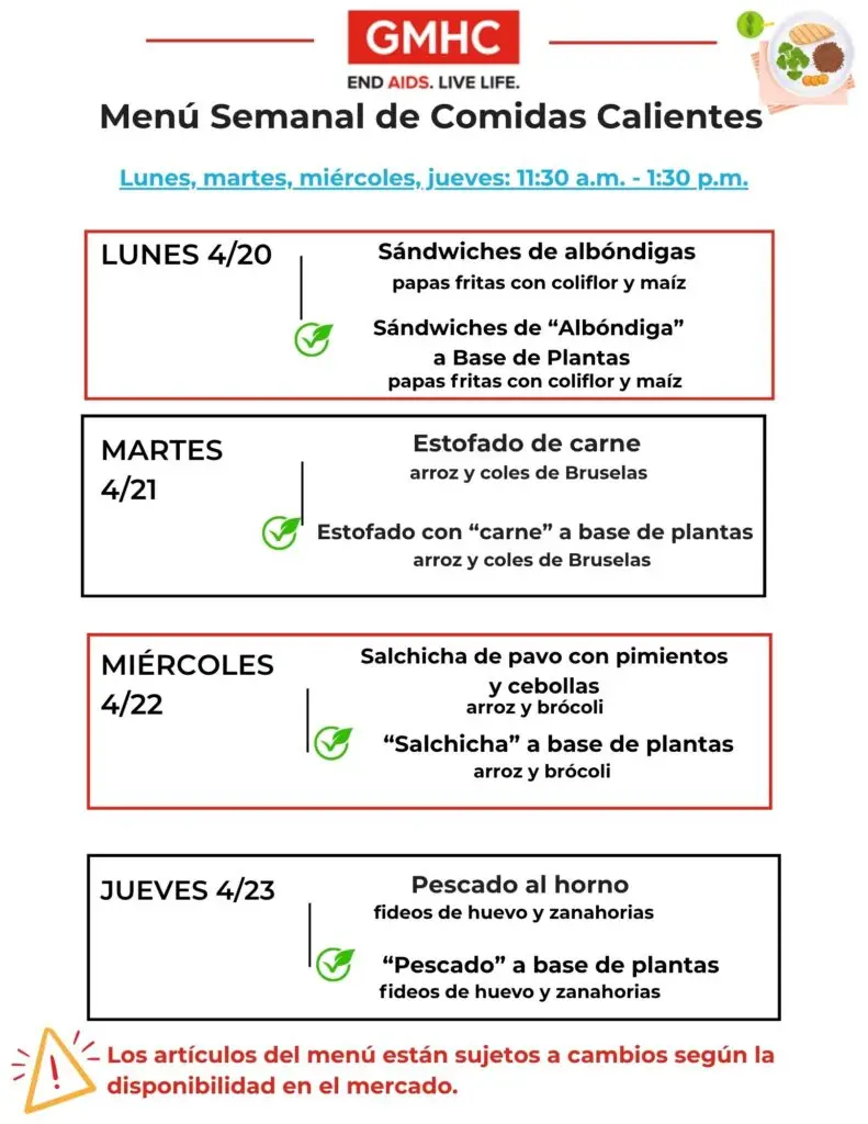 hot meals lunch menu spanish 4 20 2026