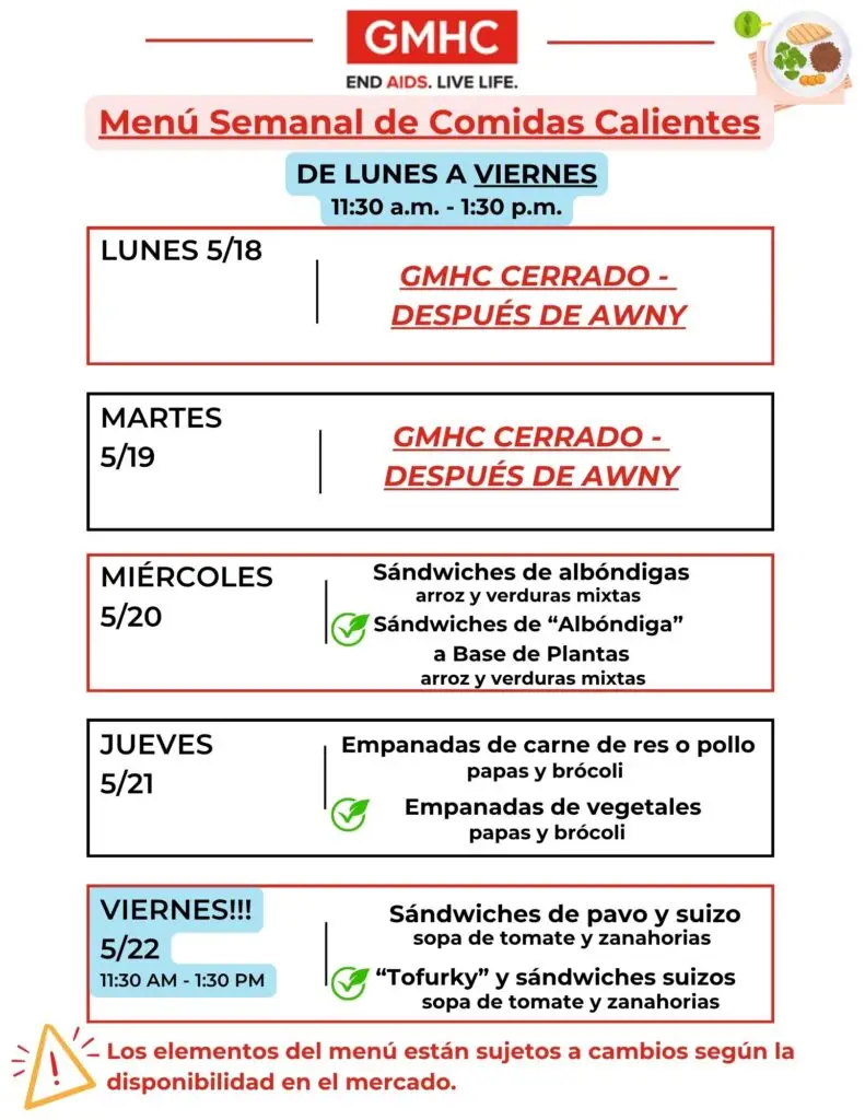 lunch menu 5 20 2026 spanish