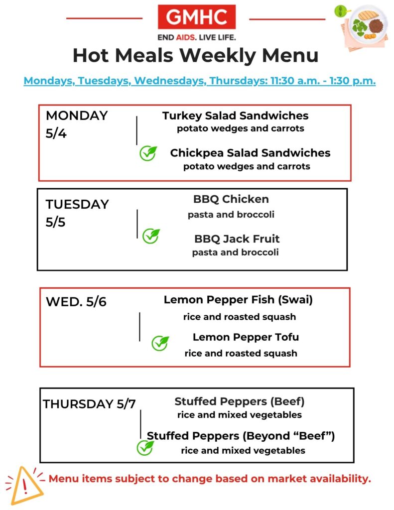 meals lunch menu english 5 4 2026
