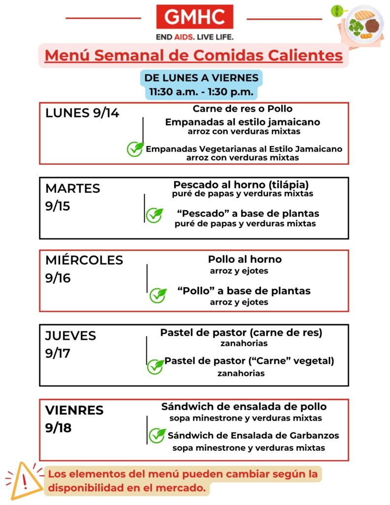 hot meals lunch menu spanish 9 14 2026